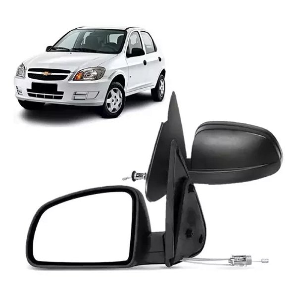 Retrovisor externo celta prisma 2007 a 2012 com controle lado esquerdo metagal cod rge89cr