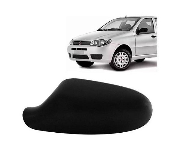 Capa de retrovisor palio fiat de 2004 a 2010 lado direito e cor preto blawer cod 6340