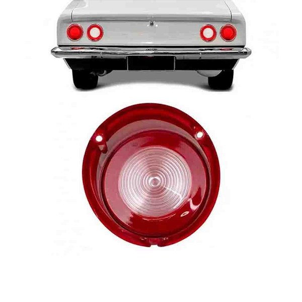 Lente da lanterna traseira do opala caravan de 1975 a 1979 com ré lado direito cod 1007a