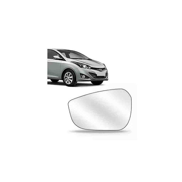 ​​​​​​​Lente do retrovisor do hb20 e elantra hyundai de 2011 em diante lado direito espelhado sem base cod 1115100 5339d
