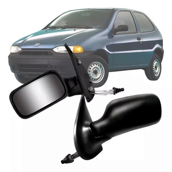 Retrovisor externo palio strada 1996 a 2000 2 portas com controle lado esquerdo retrovex cod rx4429