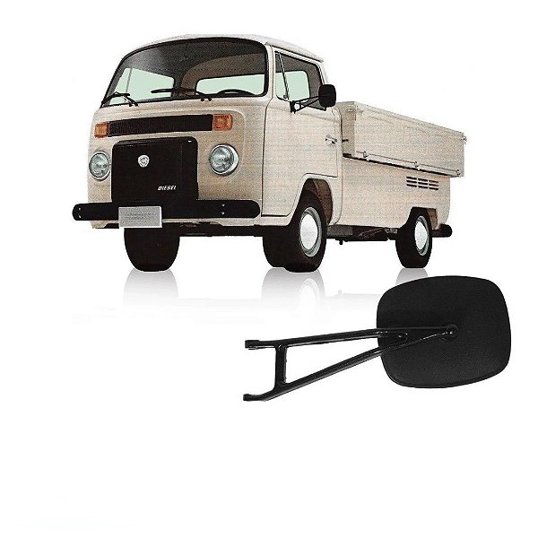 Retrovisor do kombi pick up volkswagen de 1997 a 1997 externo do lado esquerdo de modelo fixo cod 5043