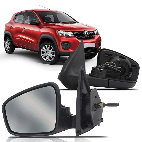 Retrovisor do kwid renault de 2017 a 2018 externo do lado esquerdo com controle sem capa cod p7600713