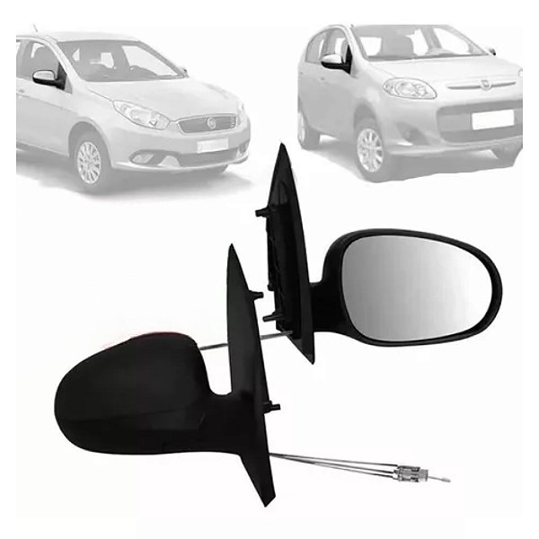 Retrovisor do palio grand siena fiat de 2012 em diante externo do lado direito de 4 portas com controle metagal cod rtue52cr