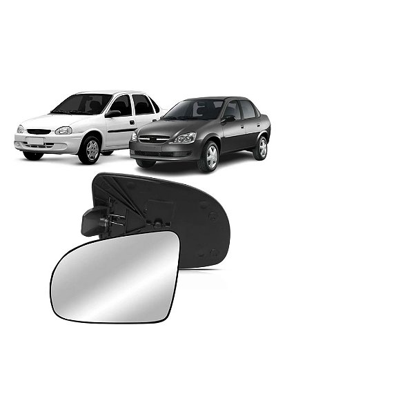 Lente retrovisor com base corsa 1994 a 2001 classic 2004 em diante chevrolet lado esquerdo blawer cod 97201