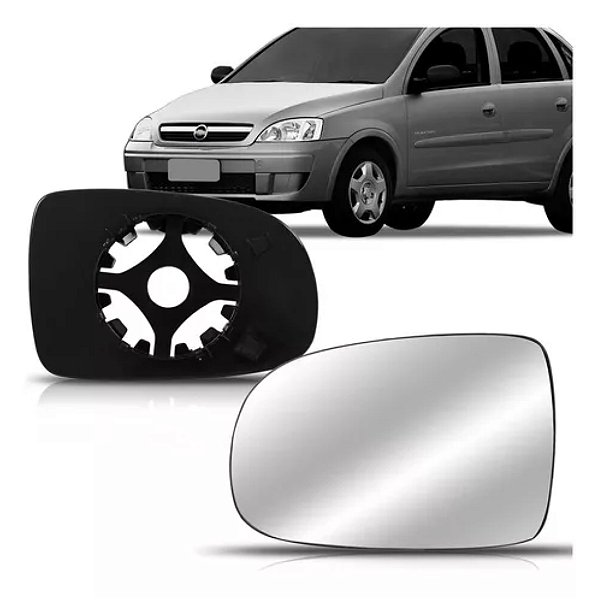 Lente retrovisor com base corsa montana chevrolet 2003 em diante lado esquerdo blawer cod 97223