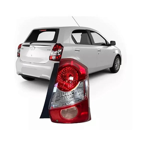 Lanterna traseira do etios toyota hatch 2012 a 2021 ré rosa lado direito depo cod 24758