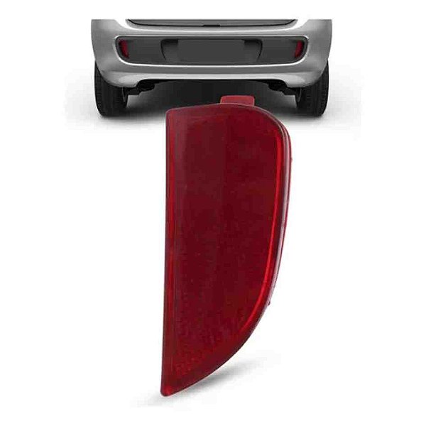 Refletor de parachoque palio fiat 2012 em diante atractive vermelha lado esquerdo hawk cod 256121 0389718