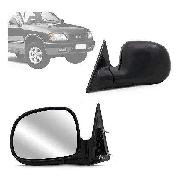Retrovisor da s10 chevrolet de 1995 a 2011 lado esquerdo externo fixo blazer cod rx2231