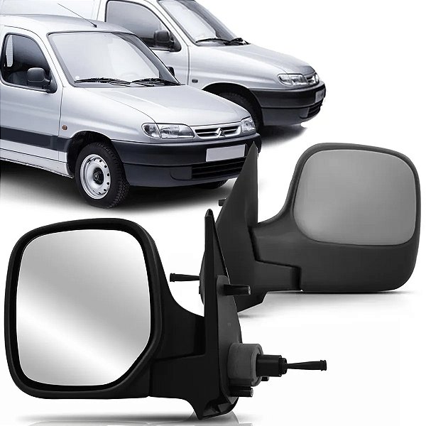 Retrovisor do berlingo e partner citroen de 1996 a 2007 externo do lado esquerdo de modelo texturizado com controle cod 21221