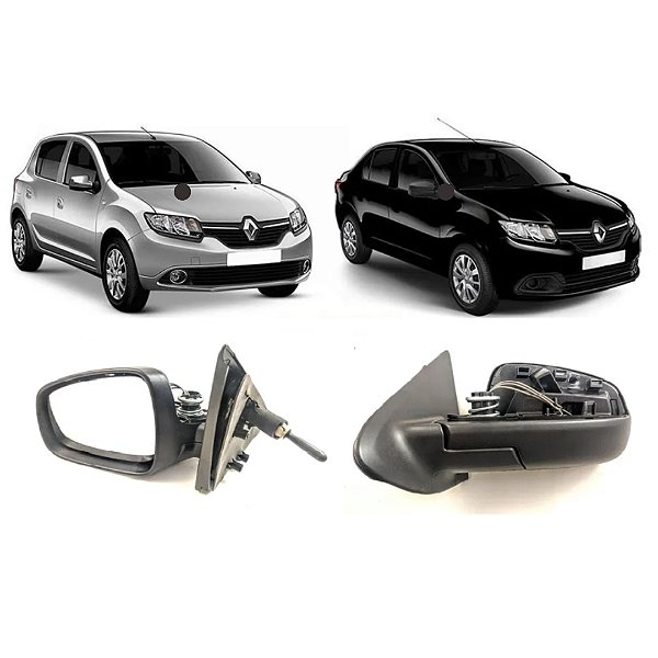 Retrovisor do sandero renault de 2014 lado direito com controle sem capa cod 963018401r