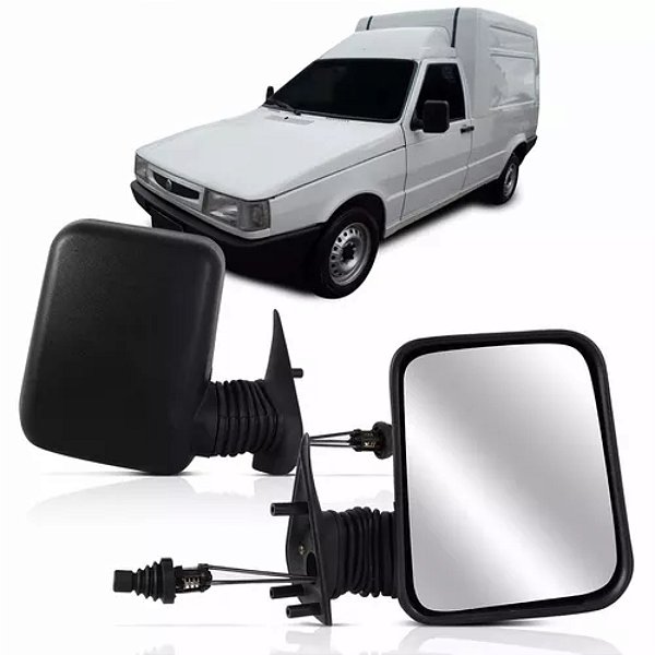 Retrovisor externo da fiorino de 1998 a 2010 com controle lado direito carol car cod rf332