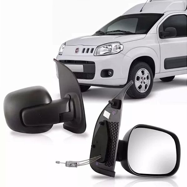 Retrovisor externo da fiorino de 2014 em diante com controle lado direito metagal cod rtxe14cr