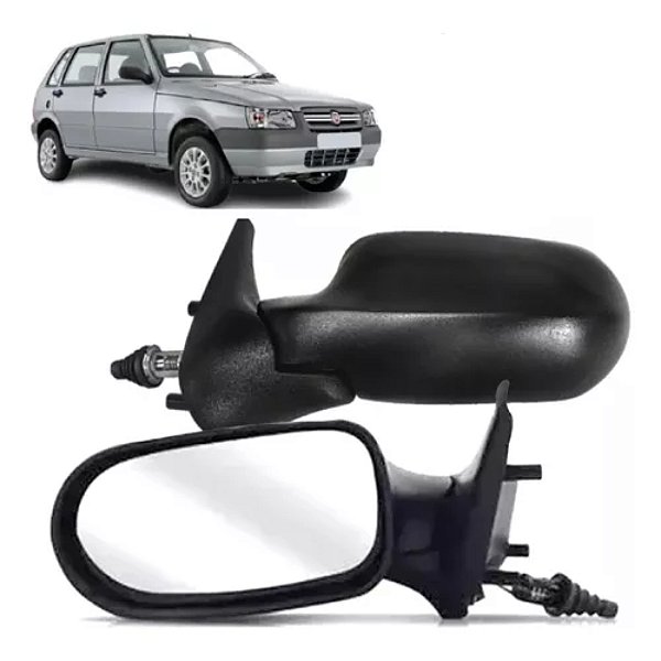 Retrovisor do uno fiat de 2005 a 2010 externo do lado esquerdo de 2 portas com controle cod rtre11cr
