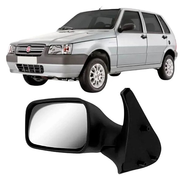 Retrovisor do uno fire fiat de 2001 a 2005 externo do lado esquerdo de 4 portas de modelo fixo cod ru571