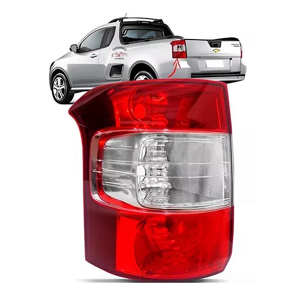 Lanterna traseira da montana chevrolet de 2010 até 2014 lado esquerdo cristal cod 20699