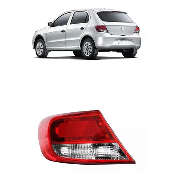Lanterna traseira do gol g5 volkswagen de 2009 a 2012 lado esquerdo bicolor cod rf315 16387