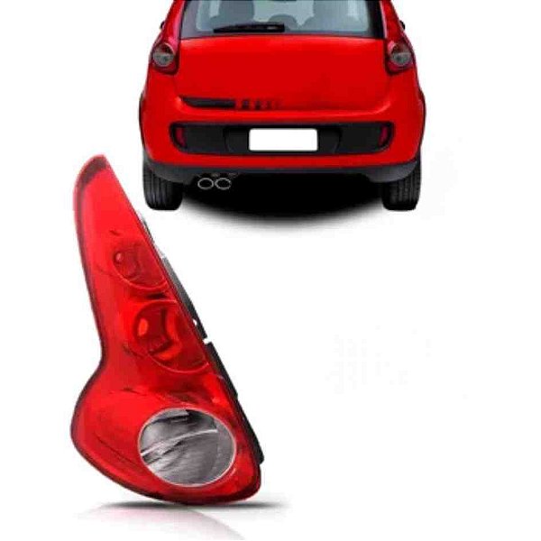 Lanterna traseira do palio fiat de 2012 em diante lado esquerdo bicolor ré cristal cod 20039