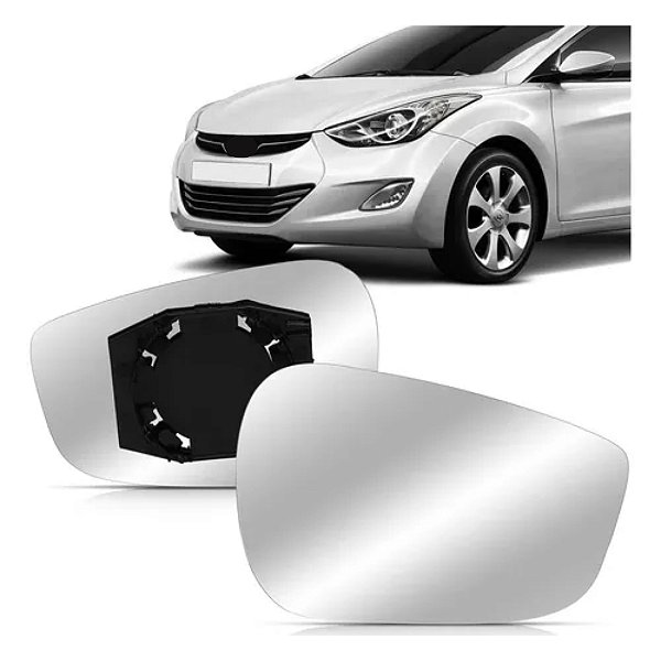 Lente retrovisor hb20 elantra 2012 a 2019 lado esquerdo com base metalizado blawer cod 97523 1114412