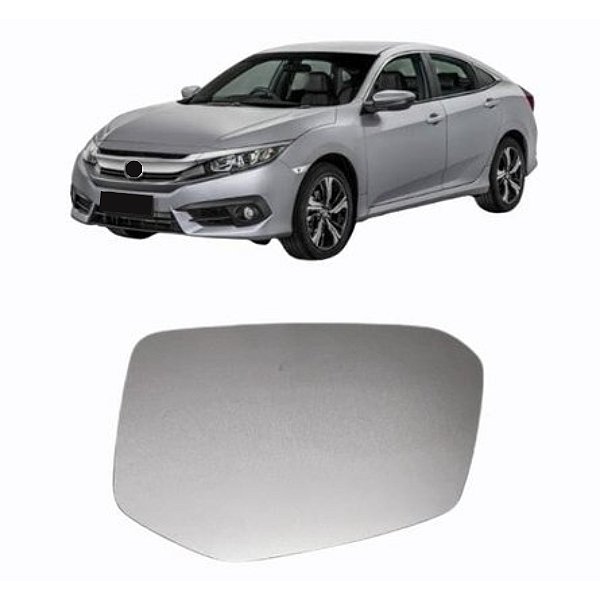 Lente retrovisor sem base civic honda 2017 em diante lado direito refix cod 45220021 1320268