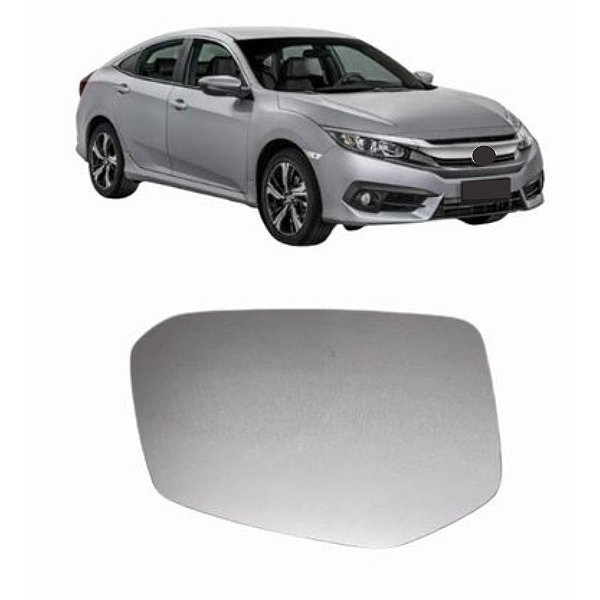Lente retrovisor sem base civic honda 2017 em diante lado esquerdo cod 45220022 1320259 1320259