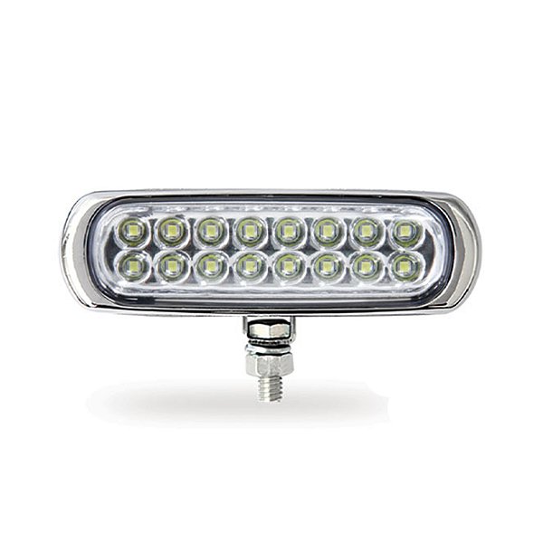 Farol auxiliar estrobo universal slim na cor cromada com led amarelo cod ap958 426613