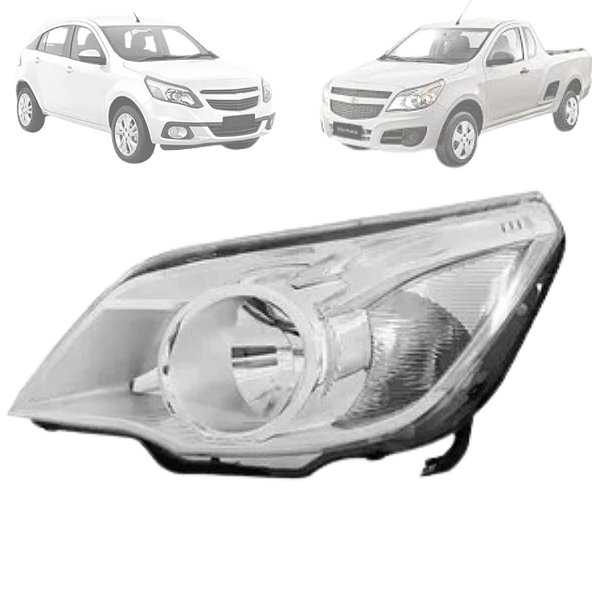 Farol manual do agile chevrolet 2009 a 2014 e montana chevrolet 2011 a 2021 do lado esquerdo de cor cromado cod 25853