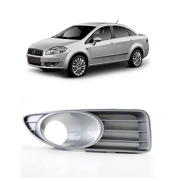 Moldura farol auxiliar fiat linea 2009 em diante  lado direito com furo cod 13118 1253845