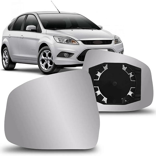Lente do retrovisor do focus ford de 2009 a 2013 lado esquerdo espelhado com base blawer cod 1113159 7431