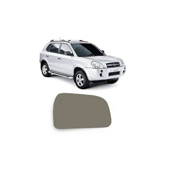 Lente do retrovisor do tucson hyundai de 2004 a 2017 lado direito sem base espelhado cod 1114926 5029d