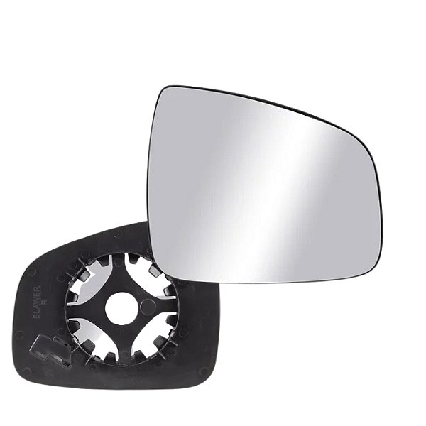 Lente retrovisor com base do logan sandero renaut de 2009 em diante de cor metalizado lado direito cod 969802 97508