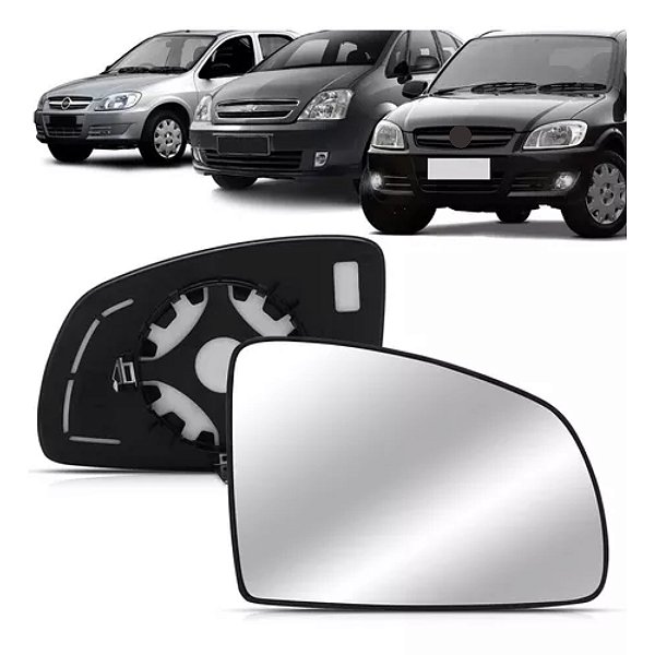 Lente retrovisor do meriva chevrolet de 2003 a 2012 com base lado esquerdo de cod 97225 966190