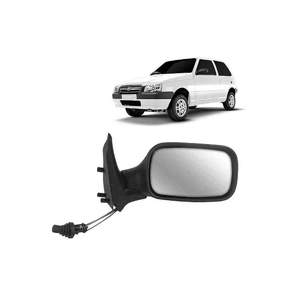 Espelho retrovisor do uno fire fiat de 2001 a 2005 2 portas com controle remoto lado direito cod 445800 rx4416