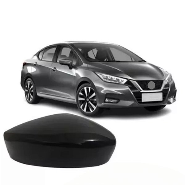 Capa do retrovisor do versa nissan de 2020 a 2023 lado esquerdo sem furos de pisca cod 31711