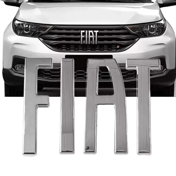 Emblema da grade do pulse fiat de 2022 em diante escrita fiat cromado cod 13141 1610836
