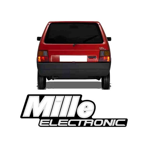 Emblema do uno fiat mille eletronic de 1991 em diante na cor azul cod 245367 525a