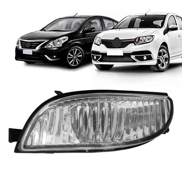 Pisca retrovisor externo do versa nissan de 2015 a 2019 e sandero logan renaut de 2014 a 2023 lado direito com repetidor de seta cod 27470