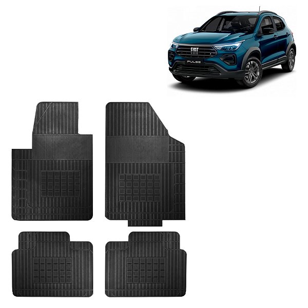Tapete de borracha do pulse fiat de 2021 em diante jogo com 4 peças cod 1484600 g0840
