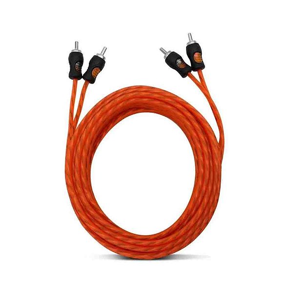 Cabo rca kx3 com 5m injetado na cor laranja cod 65511