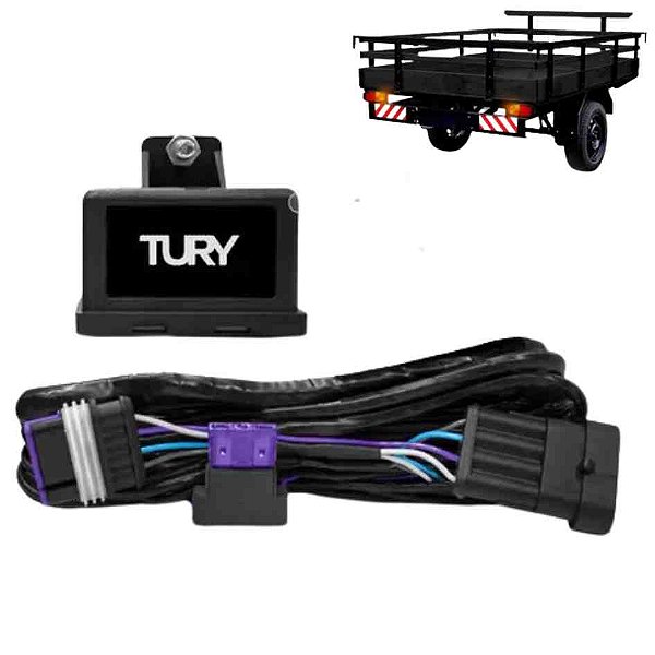 Iluminação de reboque universal com chicote connect 1 tury cod 076586