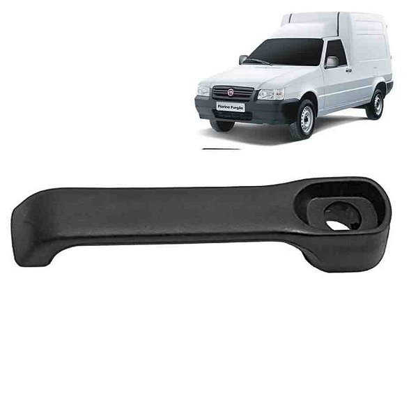 Maçaneta externa da porta do baú da fiorino fiat de 1997 de cor preta cod 70065 840202