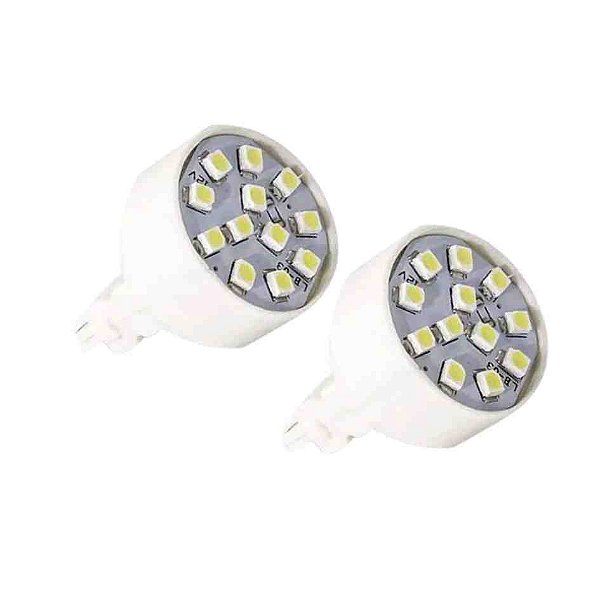 Lâmpada led t20 esmagada grande de 2 polos com 12 volts na cor branca par cod 080433 tlp02