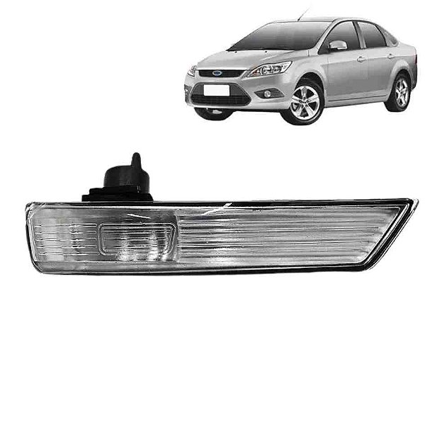 Pisca de retrovisor do focus 2007 em diante com 4 portas do lado esquerdo na cor cromado cod 1105017 31074e