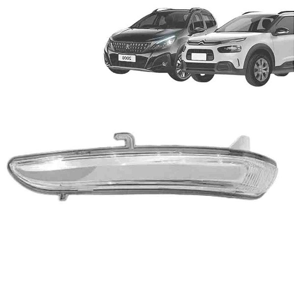 Pisca do retrovisor do c4 cactus citroen e 208 peugeot de 2012 a 2016 lado esquerdo cod 24003
