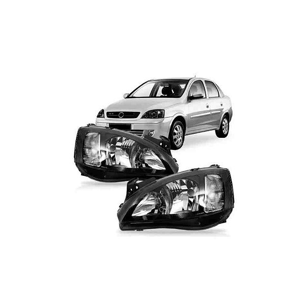 Farol fume do corsa prisma sedan chevrolet de 2003 a 2007 do lado esquerdo manual raiado cod 25365