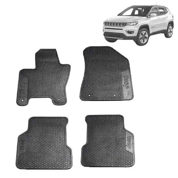 Jogo de tapete de borracha do compass jeep 2012 a 2020 4 peças cod 1484123 g0400
