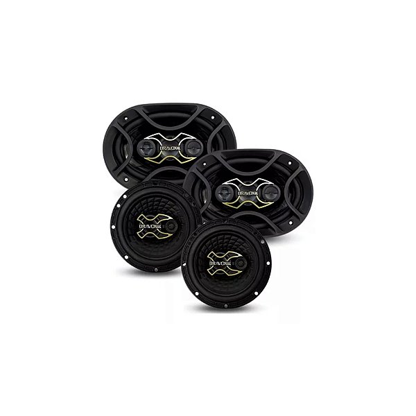 Kit fácil gold da bravox de 4 peças trixial 6 70 wrms 6x9 cod 005857