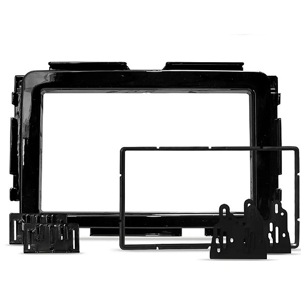 Moldura de painel 1 e 2din da wrv honda de 2017 na cor black piano cod 38611