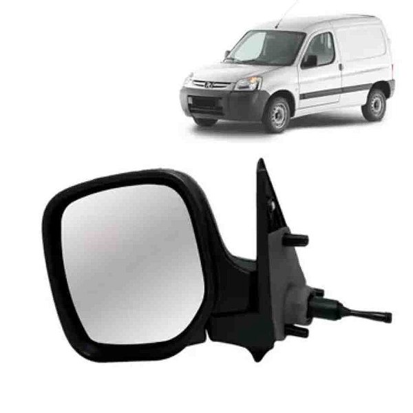 Retrovisor do partner peugeot de 1999 a 1921 e do berlingo citroen de 1998 a 2019 externo do lado direito com controle de cor primer cod 15520