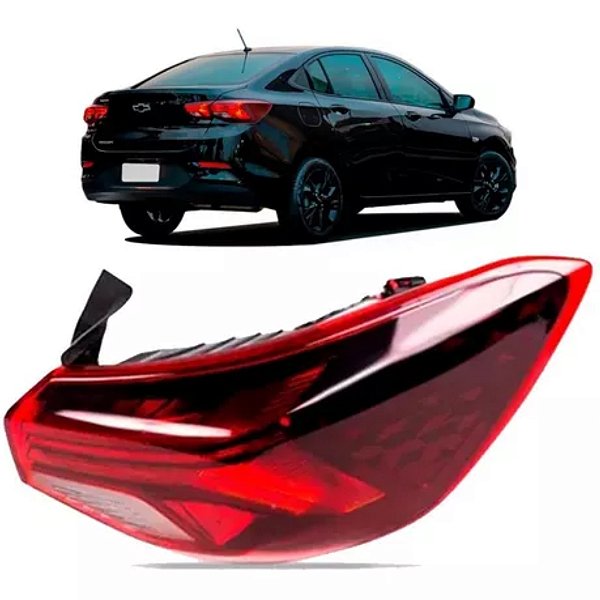 Lanterna do onix sedan chevrolet de 2020 a 2025 lado direito canto sem led cod 31772